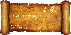 Libal Gedeon névjegykártya